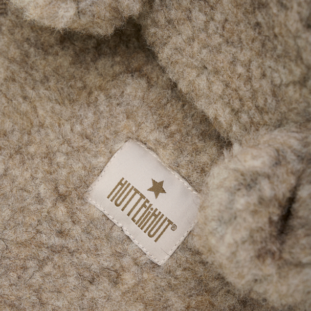 Balaclava Ears Wool Teddy - Camel Melange - Image 3