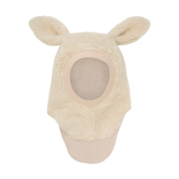 Balaclava Ears Wool Teddy - Cement - Image 1