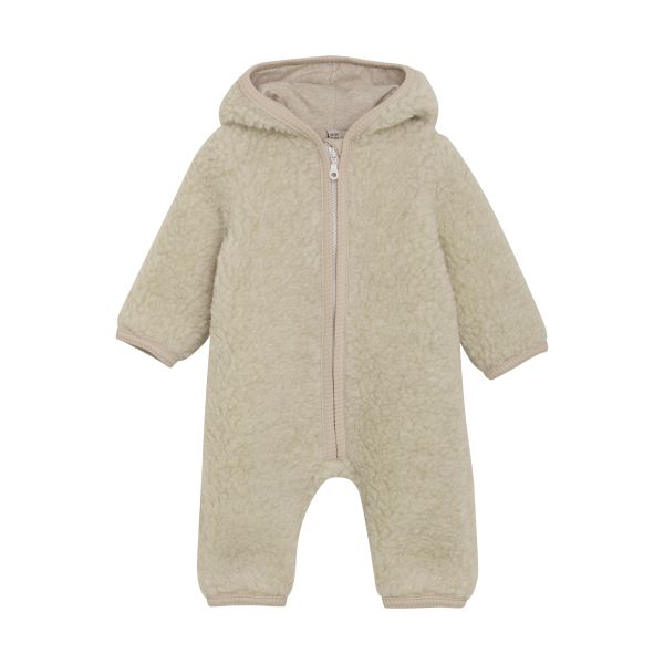 HUTTEliHUT | Pram Suit Wool Teddy - Cement