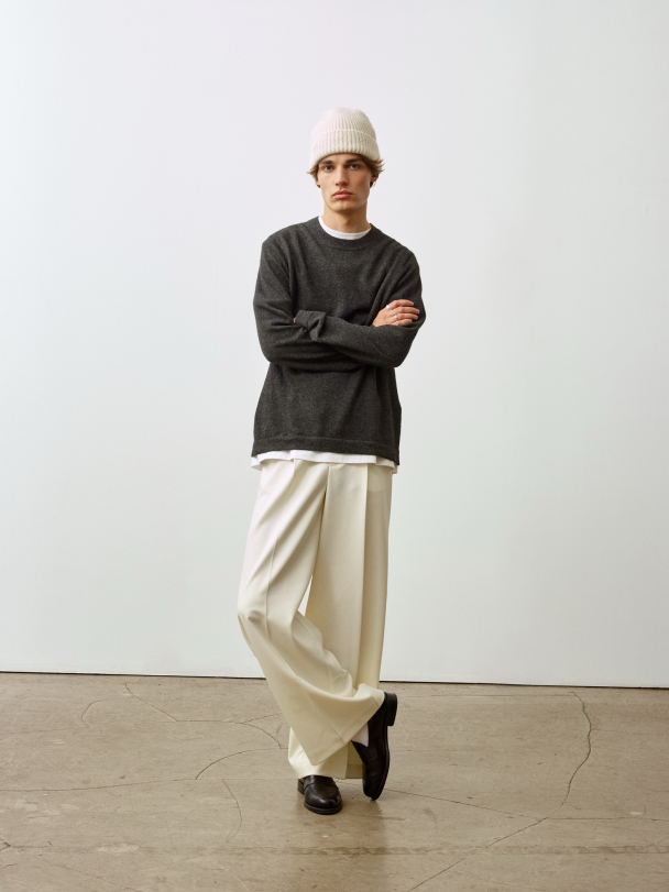 O.A.D. RIbbed Beanie White - Image 3