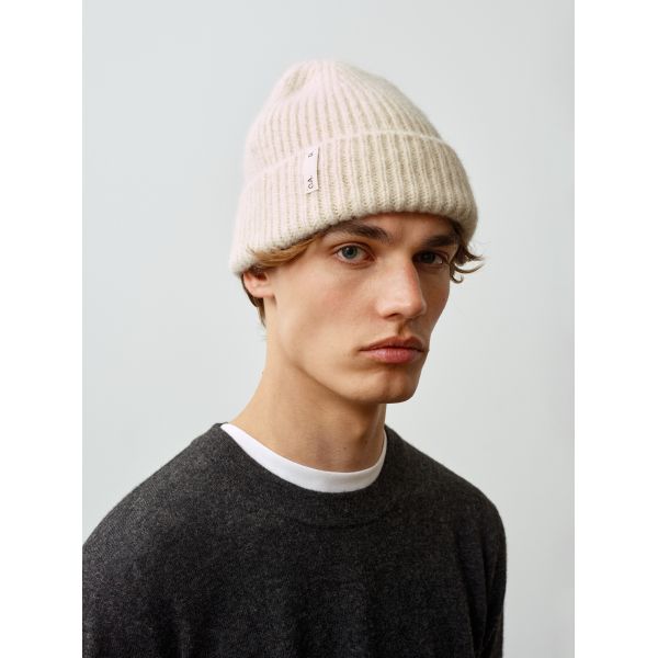 O.A.D. RIbbed Beanie White