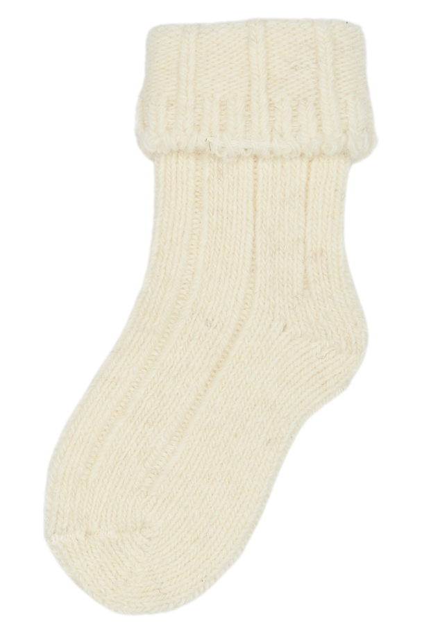 Wool Heavy Baby Socks - Off White - Image 3