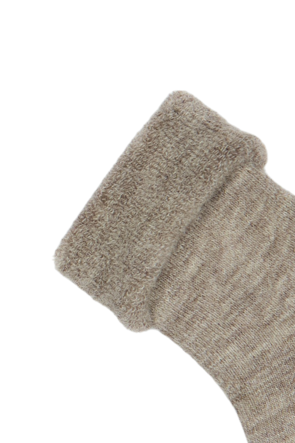 Wool Baby Socks - Brown Melange - Image 2