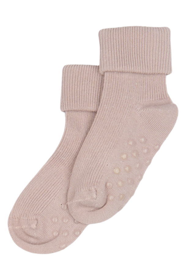 Bamboo Baby Non-Slip Socks - Rose - Image 1