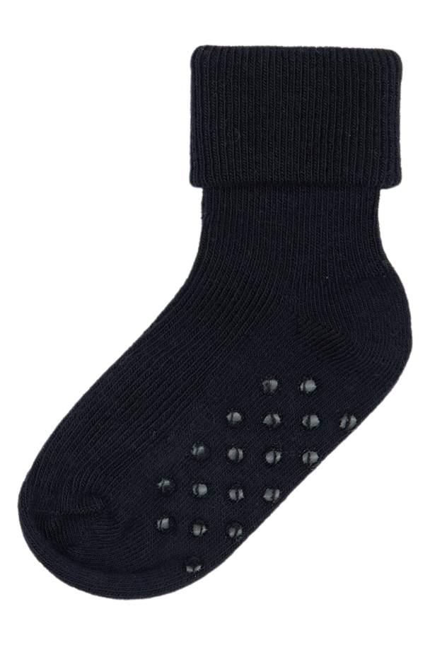 Bamboo Baby Non-Slip Socks - Navy - Image 2