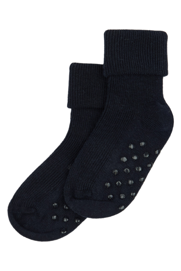 Bamboo Baby Non-Slip Socks - Navy - Image 1