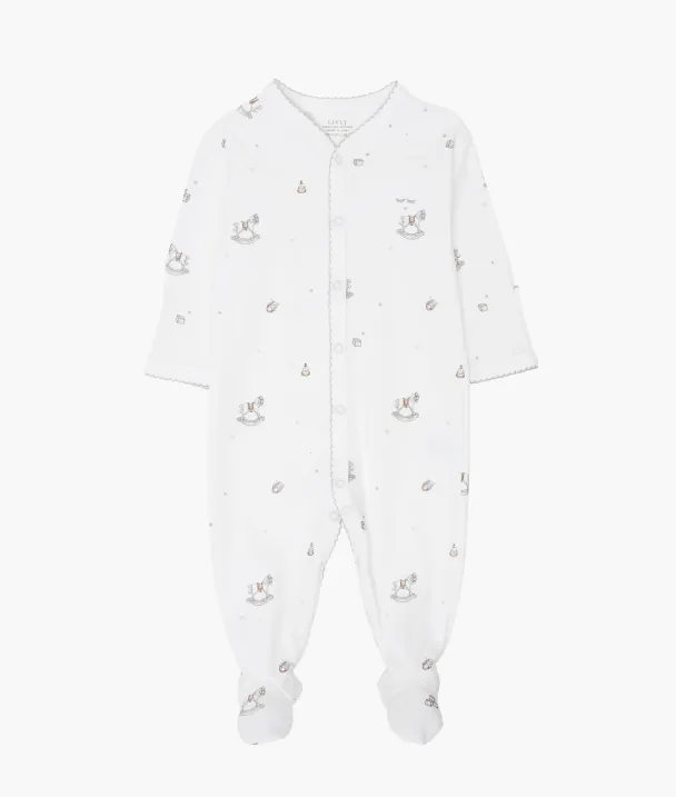 Rocking Horse Simplicity Footie - White - Image 1