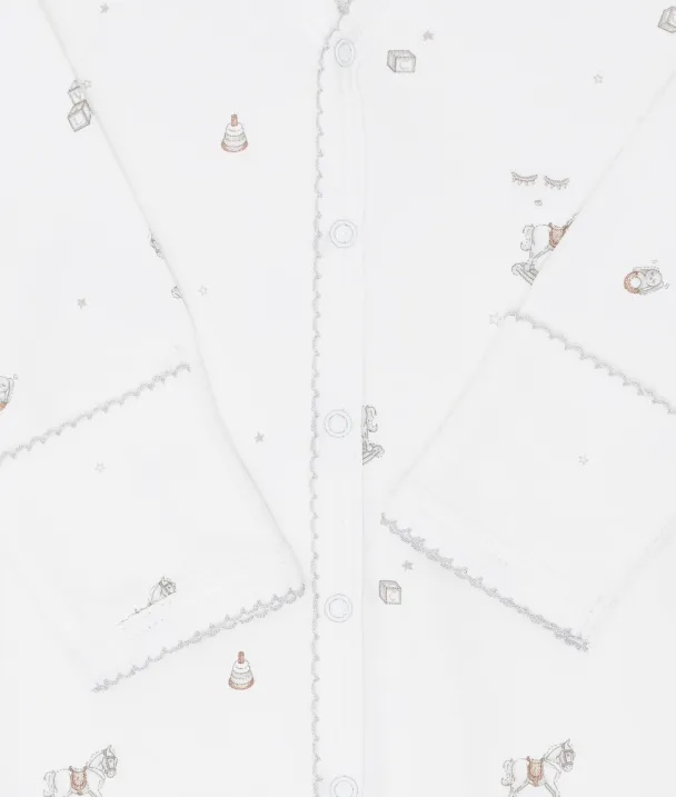 Rocking Horse Simplicity Footie - White - Image 3