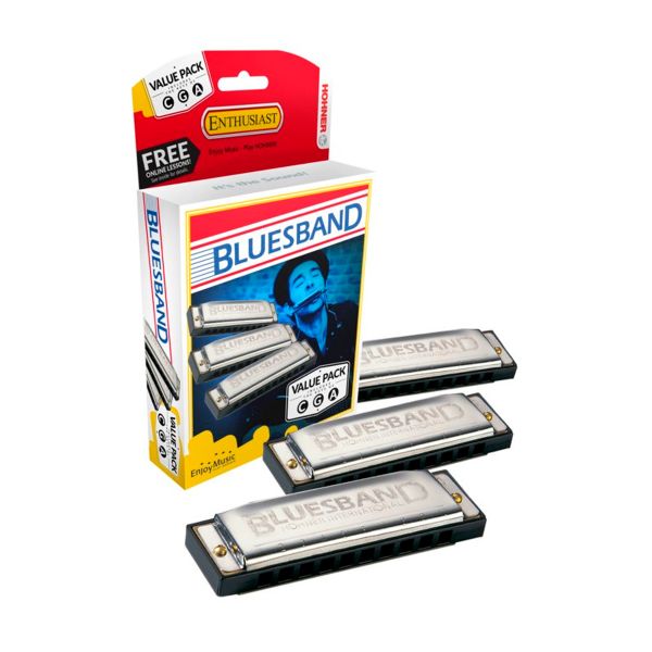 Munnspill Hohner Bluesband 3 stk C, G og A