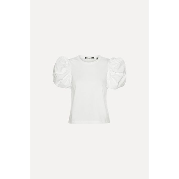 Puff Sleeve T-Shirt - White