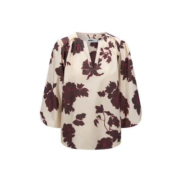 Time Clementine Blouse Cream       |  Time Clementine Blouse Cream fra Katrin Uri