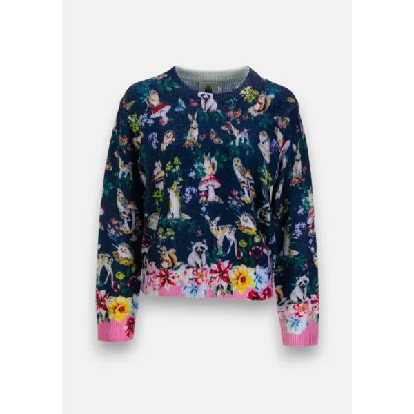 Pullover Forest Animals Merino Sweater      |    Pullover Merino Sweater Forest Animals fra Princess Goes Hollywood