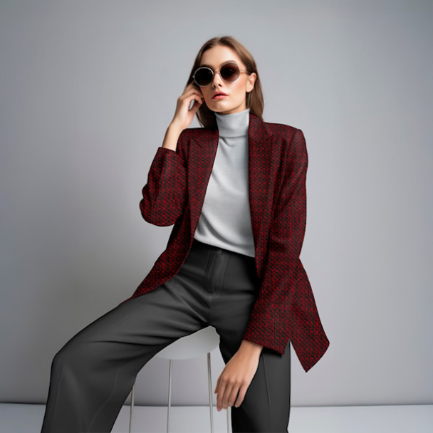 LIght & Lush Wowen rød og sort - Image 2