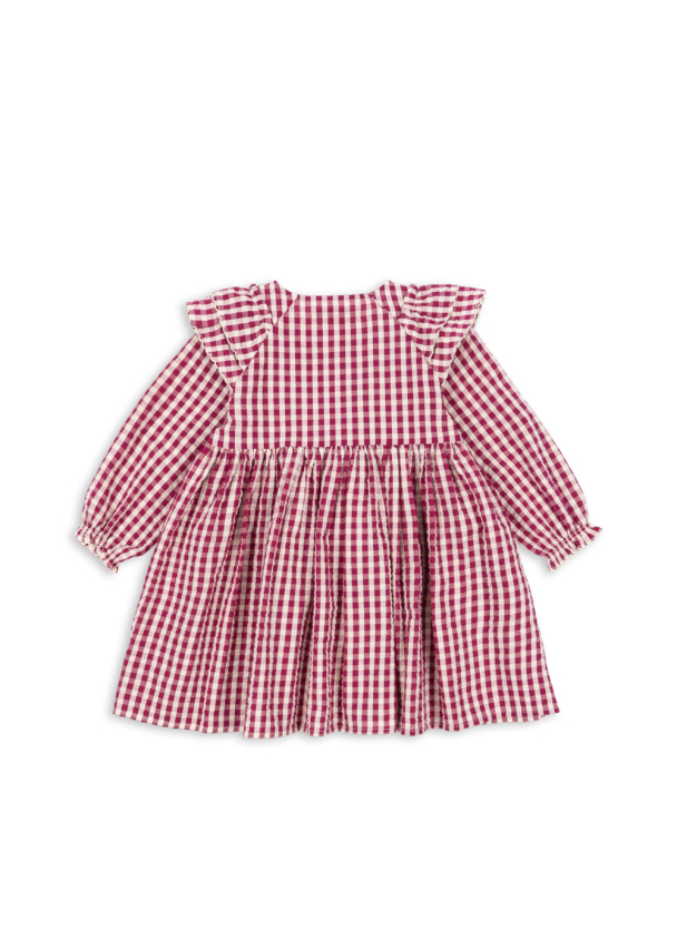 Kim Dress - Sangria/Butter Check - Image 2