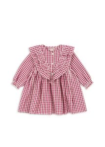Kim Dress - Sangria/Butter Check