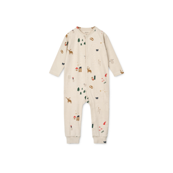 Birk Printed Pyjamas Jumpsuit - Holdiday/Sandy - Image 1