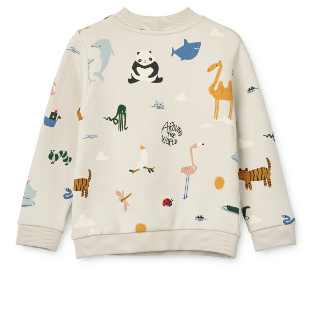 Thora Printed Sweatshirt - Around The World/Sandy - Image 4