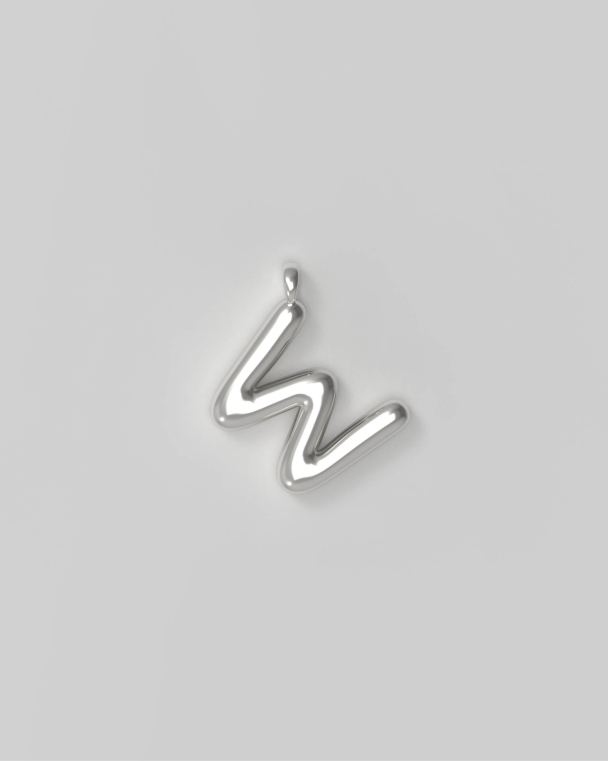 Letter Charm Small - W