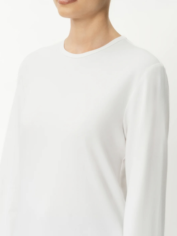 Pima Long-sleeve T-shirt White - Image 2