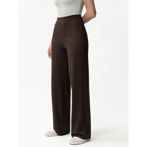 Asana Relaxed Straight Pant Dark Brown