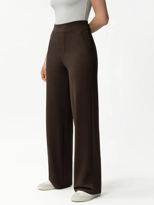 Asana Relaxed Straight Pant Dark Brown