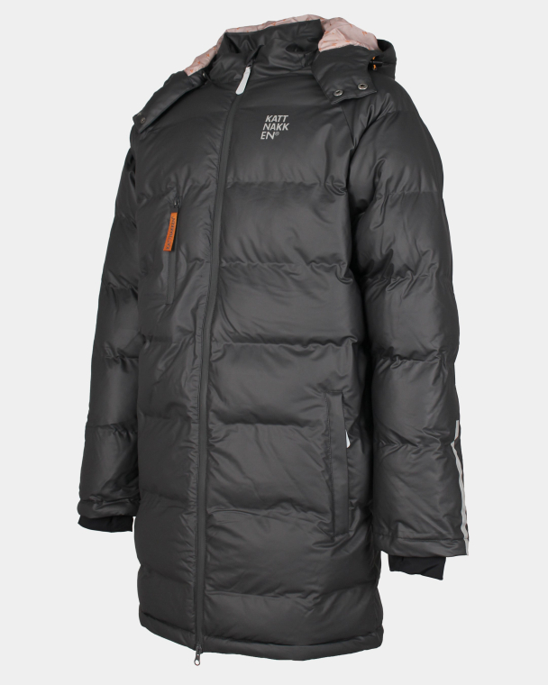 Bobleregnjakke Lang Sludd - Kattsvart - Image 1