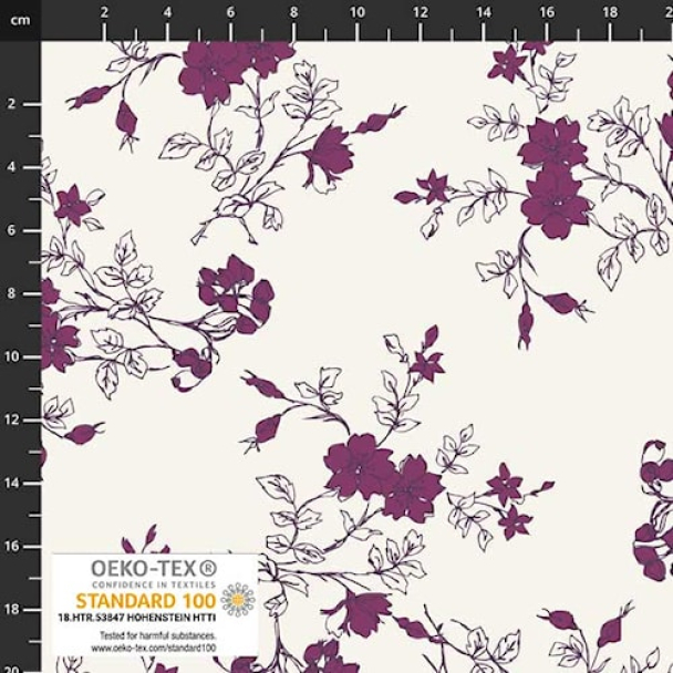 Jersey  lilla blomster