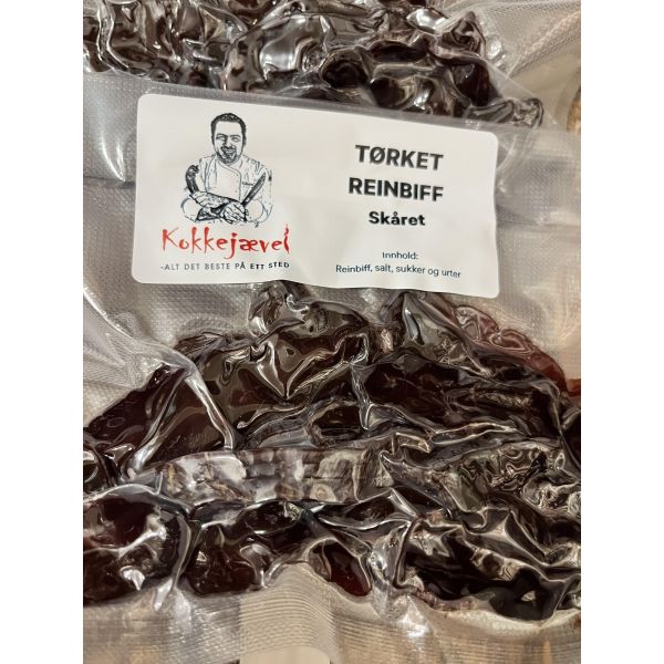 Tørket reinbiff SKÅRET 100 g