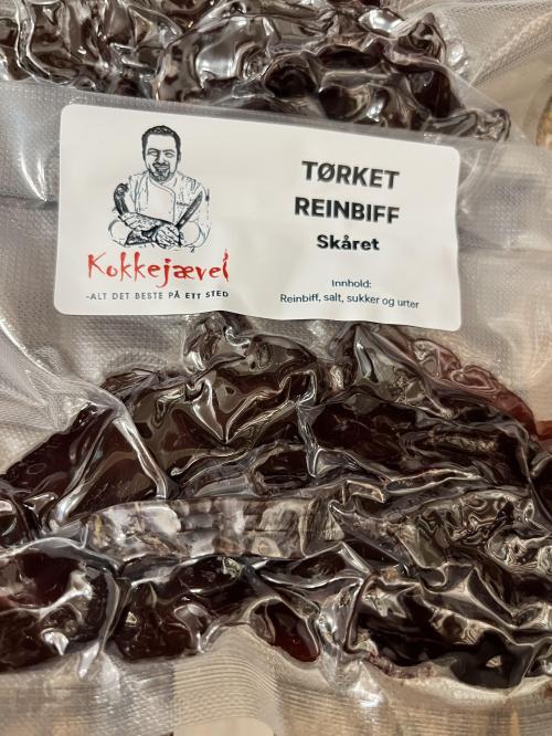 Tørket reinbiff SKÅRET 100 g