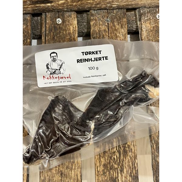 Tørket reinhjerte 100 g FORHÅNDSBESTILLING