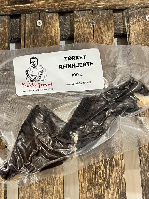 Tørket reinhjerte 100 g FORHÅNDSBESTILLING