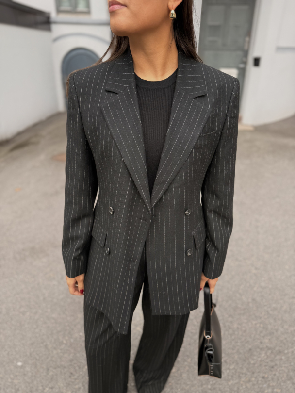 Malia Manteco Blazer - Black Pin Stripe  - Image 1