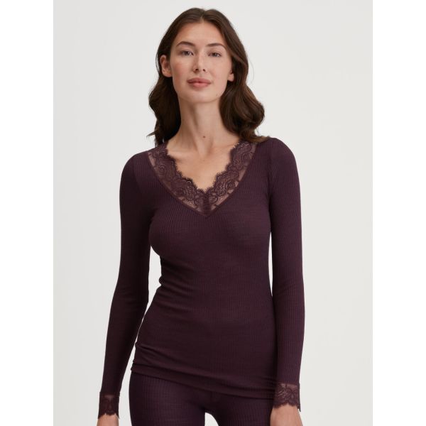 Joy top long sleeve, black cherry