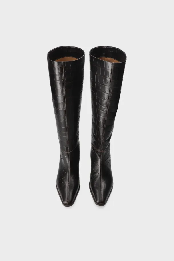 CPH295 CROCO LEATHER BROWN - Image 1