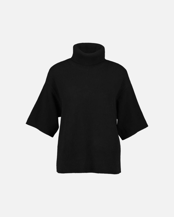 Emila 2/4 Wool Knit Pullover - Black - Image 2