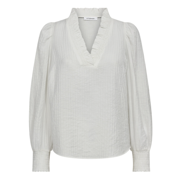 Shina Off-White V-Blouse     |      Shina Off-White V-Blouse fra Co´Couture