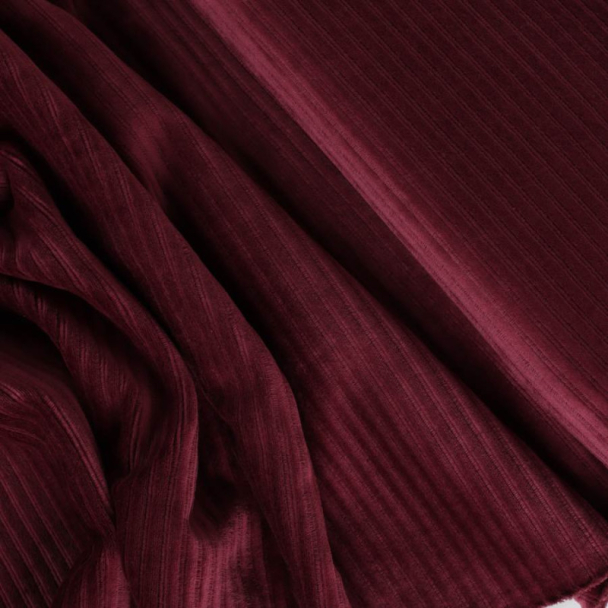 Kordfløyel bredstripet Burgunder