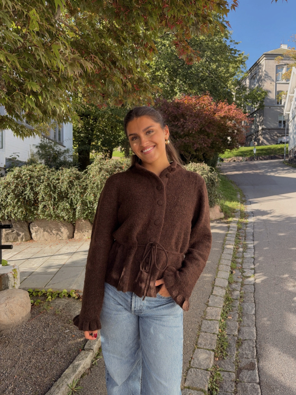 Thellis Knit Cardigan - Hot Fudge  - Image 3
