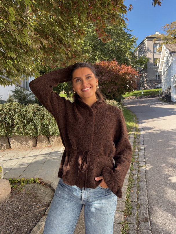 Thellis Knit Cardigan - Hot Fudge  - Image 4