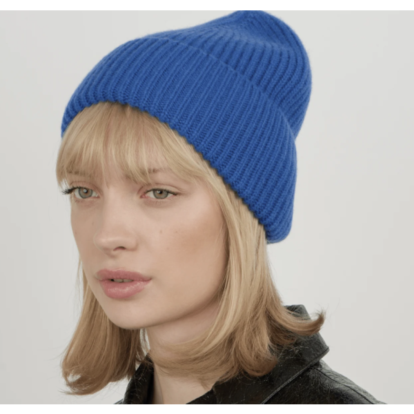 Cashmere Beanie Blue