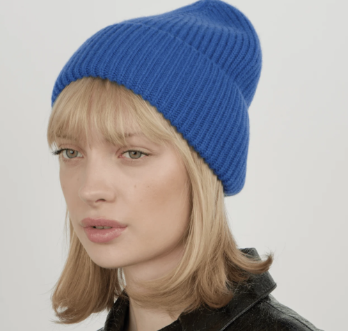 Cashmere Beanie Blue