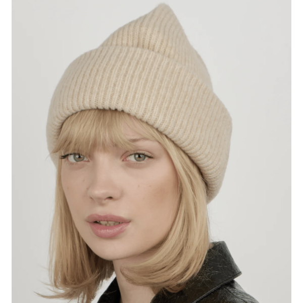 Cashmere Beanie Beige