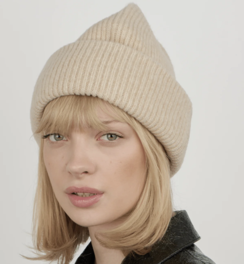 Cashmere Beanie Beige