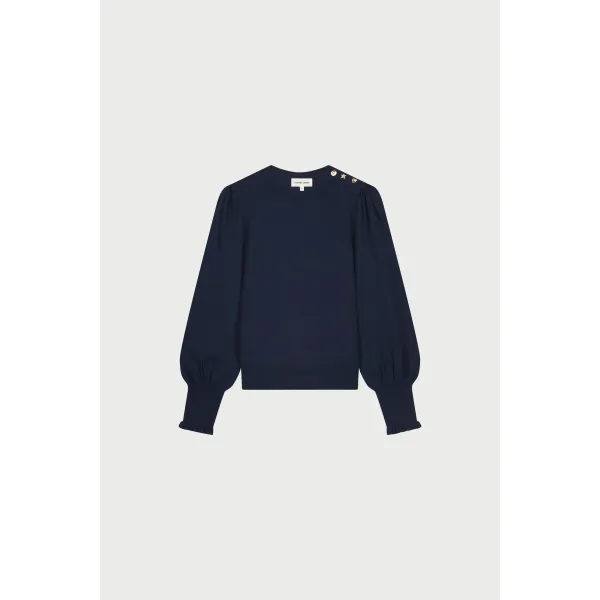 Molly Blue Balloon Pullover |  Molly Balloon Pullover Blue fra Fabienne Chapot