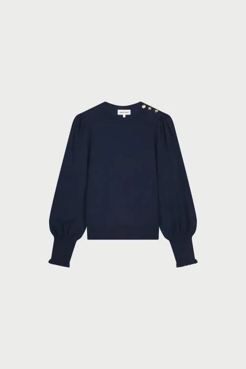 Molly Blue Balloon Pullover |  Molly Balloon Pullover Blue fra Fabienne Chapot