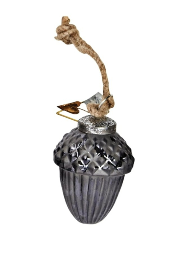 Juletrepynt Eikenøtt Sølv - H 7 cm