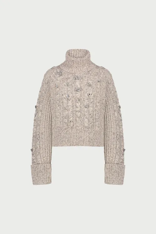 Jules Pullover   |  Jules Pullover Dark Oatmeal Melange fra Fabienne Chapot