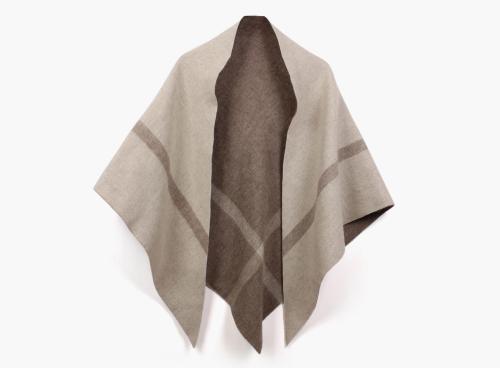 Nina To-sidig Triangel Sjal - Beige