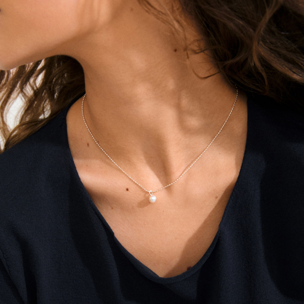 Pilgrim Hadley sølvbelagt halskjede med ferskvannsperle - Image 3