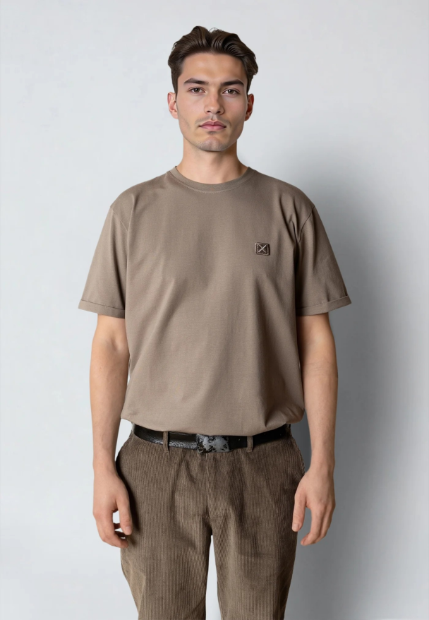Basic Organic t-shirt, beige - Image 1